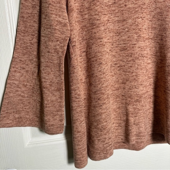 Eileen Fisher XS 100% Organic Cotton Vneck Sweater Top 3/4 Sleeve Marled Relaxed - Picture 5 of 11